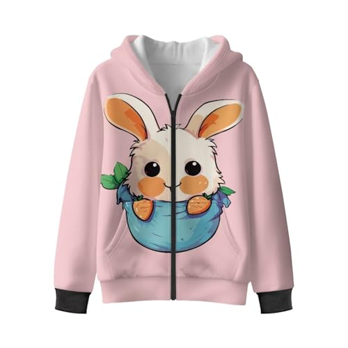 Girls' Full-Zip Fleece Hoodie Sweatshirt Stretch Girl Full-Zip Fleece Jacket Girls' Zips Up Hoodie Fall Pullover