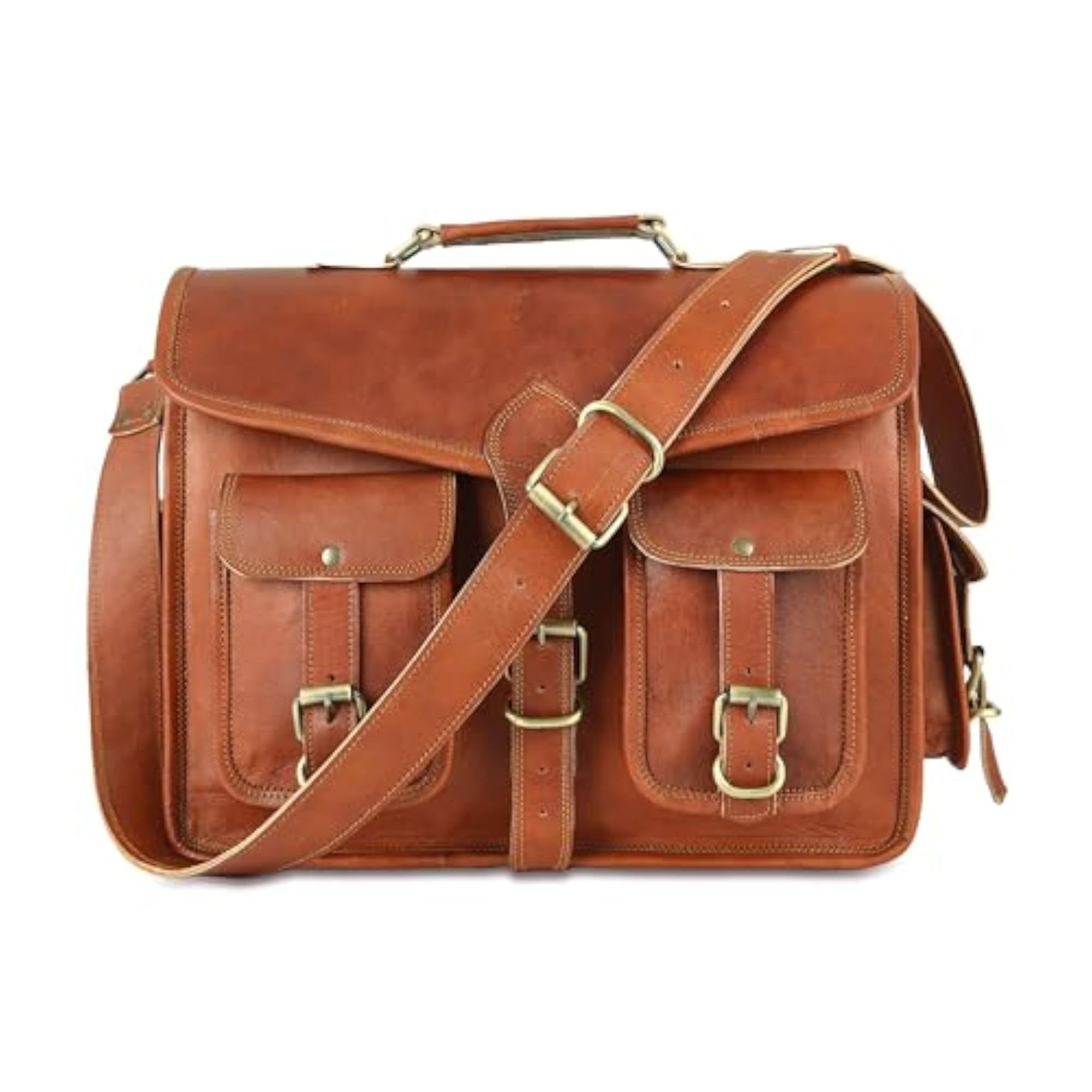 Stylish Genuine Leather Travel Office Business Messenger Bag