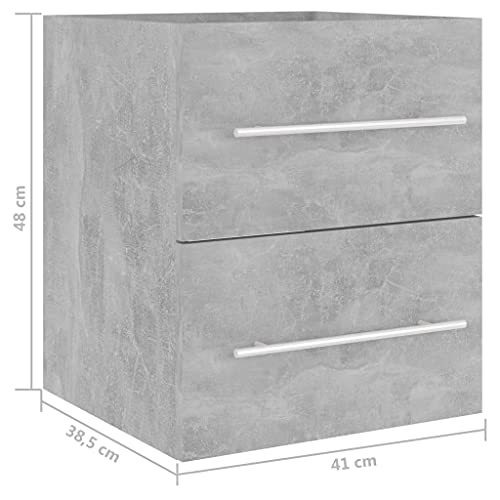 Mueble de lavabo moderno gris para baños pequeños 8