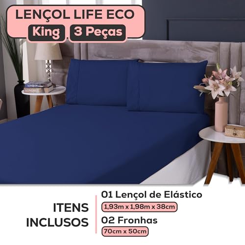 Lençol Para Cama de Casal King 300 Fios Micro Percal Qualidade Premium Tecido Macio Toque Aveludado