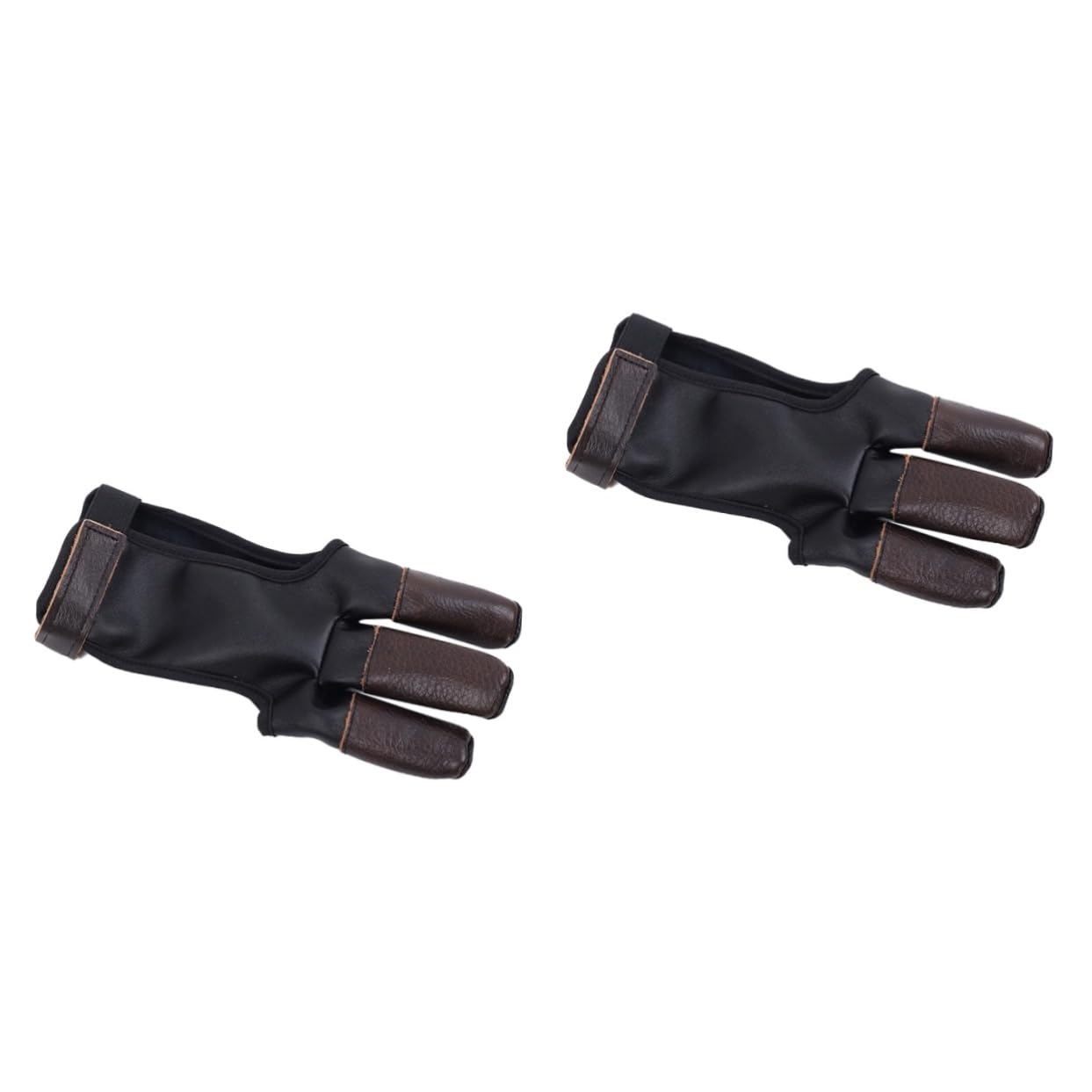 Toyvian 1pc Archery Glove Three Finger Protective Sports Glove for Soft and PU Material Quick Wear Design Present for Archery Enthusiasts