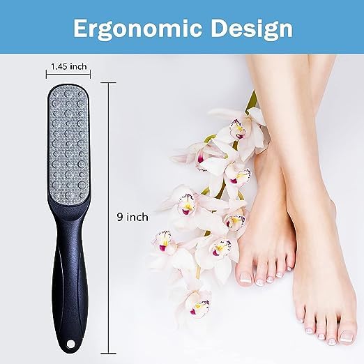 SHFTI Double-Sided Foot File,Foot Rasp File Hard Skin Remover Foot Scrubber Foot File Callus Remover Foot Care Pedicure Tool for Wet and Dry Cracked Feet (BLACK) 4