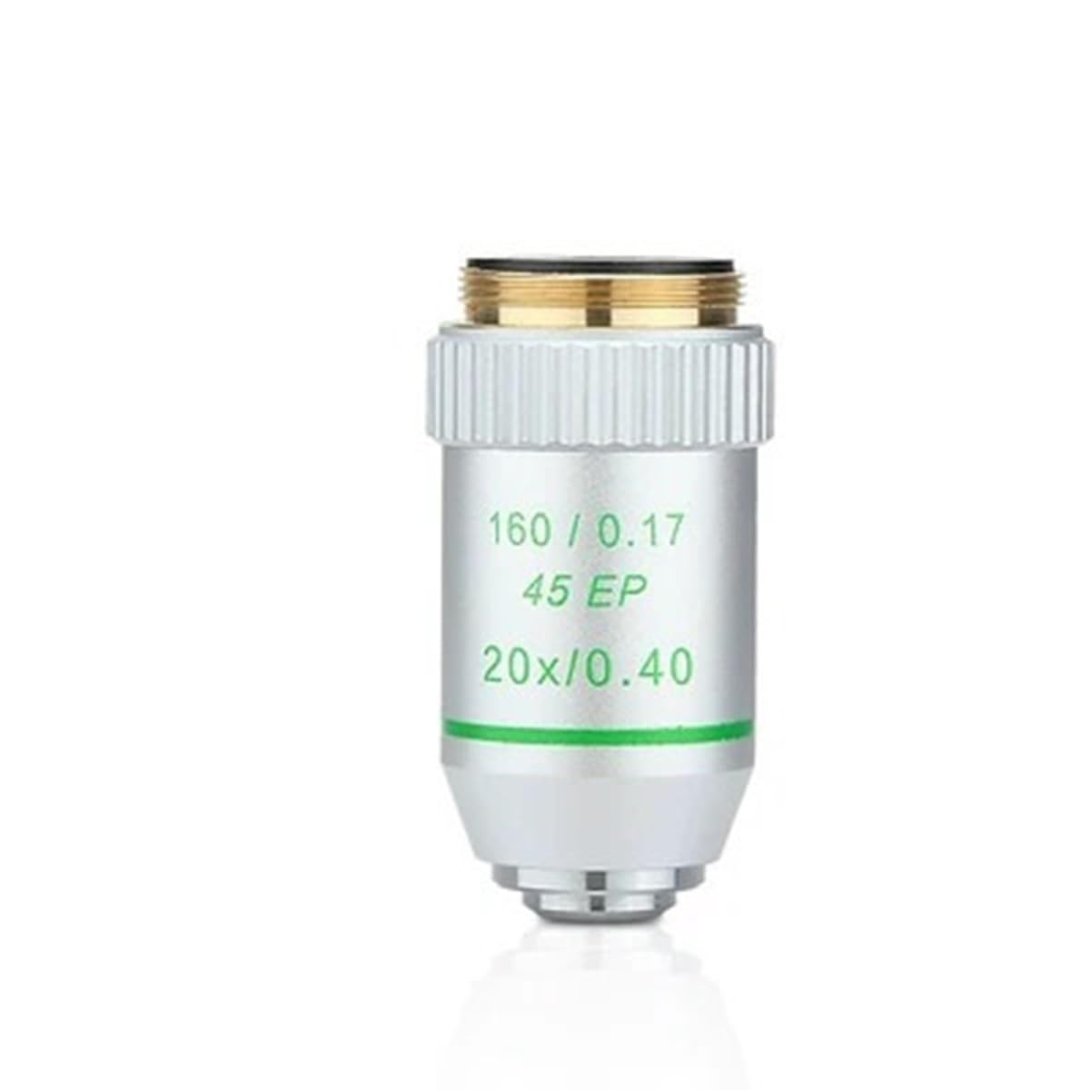 Microscope 4X/10X/20X/40X/60X/100X Semi Plan Achromatic Objectives Biological Microscope EP Lens RMS Thread 160/0.17 195mm(20X)