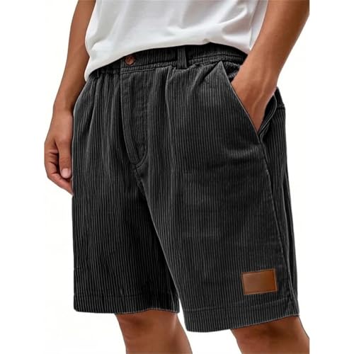 Short d'été en velours côtelé homme léger et confortable style sport baggy