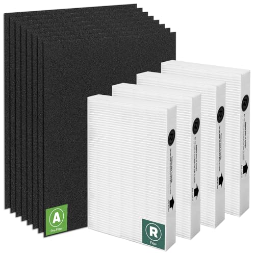HPA200 Replacement Filters for Honeywell Air Purifier HPA200 HRF-ARVP200 Series,Compatible with HPA200, HPA201, HA202, HPA204, HPA250,HPA5200,4 True HEPA R Filter+8 Activated Carbon Pre-Filter A by Pulluty - Used condition - US$27.09