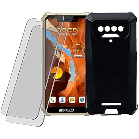 LYJERRY Case for IIIF150 B2021 Cover Soft Black + 2Pcs Tempered Film Cover
