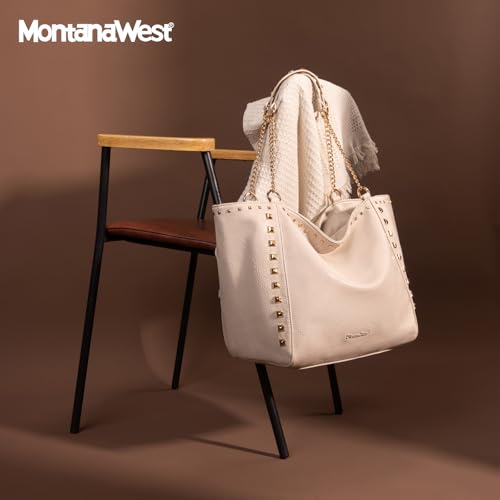 Image of Montana West Large Tote Bag for Women Oversized Shoulder Purses with Chain Handbags