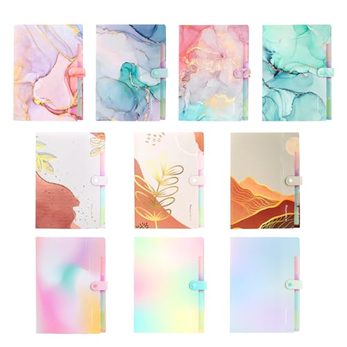 Ddaowanx Pasta de arquivos expansível, organizador de arquivos de plástico sanfonado tamanho A4, 5 p