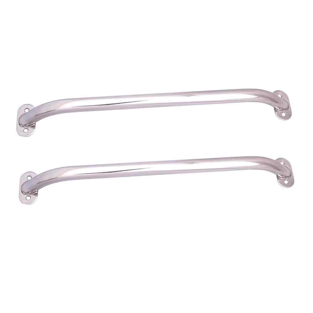 Marinebaby 12" Oval Handrail Polished Grab Handle Stainless Steel Handrail for Marine Yacht/RV (2PCS)