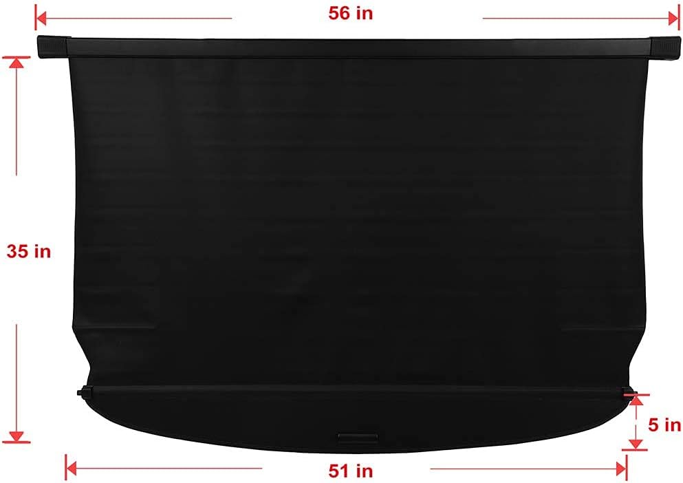 ECCPP Cargo Cover 2011-2013 Fit for Kia for Sorento Retractable Rear Trunk Cover Shade Luggage Tonneau Security Cover Flexible