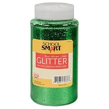School Smart S2004133 Craft Glitter, 1 Pound Jar, Green
