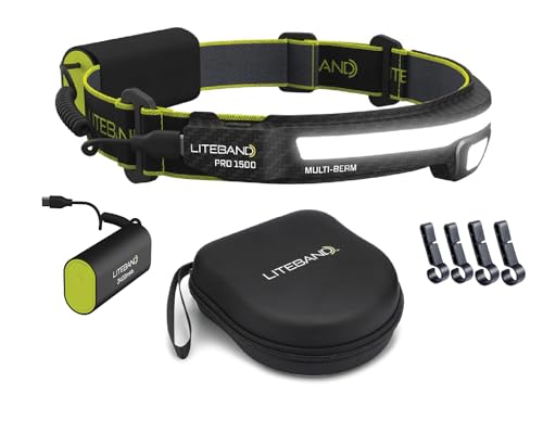 Lampe frontale 1500 lumens Liteband OPTIMAL VENTURES multi-faisceaux puissante