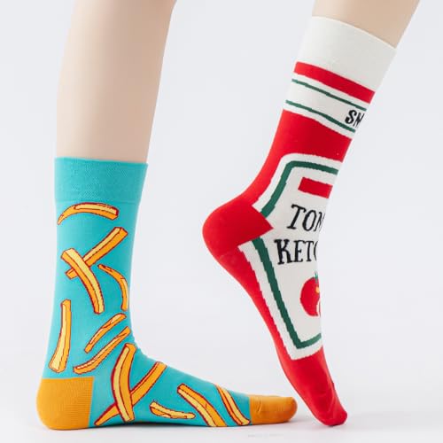 Image of 2 Pairs Cartoon Animal Crew Socks Fun Cotton Mid Calf Socks for Women