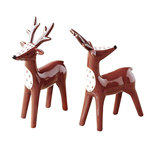 Ornement de cerf en céramique et accessoires de décoration de bureau
