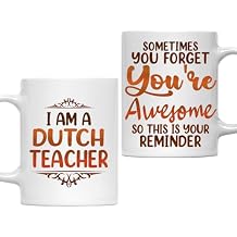Dutch Teacher Mug - 11oz White Ceramic Coffee Cup - Gifts for Dutch Teacher, Office Women Men, Work Friends, Coworkers - Birthday Christmas