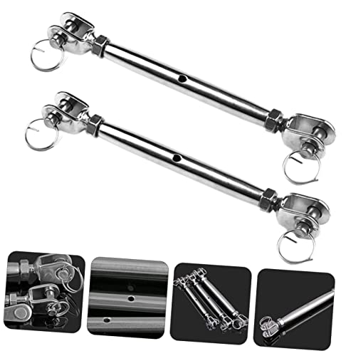 Gatuida 2pcs tensores de acero inoxidable para cuerdas, ajustadores de tensión resistentes para uso industrial, fácil instalación miniatura 7