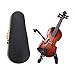 ERINGOGO Worlds Smallest Violin Wooden Miniature Violin with Stand Bow and Case Mini Violin Model Mini Musical Instrument Miniature Model Home Decoration 8cm Mini Violin Tiny Home