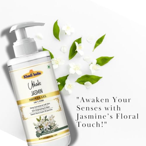 Image of Khadi Jasmin Body Wash Gel 300ml | Soothing & Moisturizing | Antioxidant Rich, Floral Scent | For Redness & Irritation | Body Wash Shower Gel For Women & Men | All Skin Types