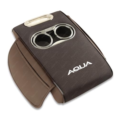 トヨタ アクア 車用アームレスト クッション アクア MXPK11 MXPK10 MXPK16 MXPK15 2代目 2021年〜現行 AQUA 車用多機能アームレストクッション アイスシルク×レザー素材 高密度スポンジ内蔵 肘置きクッション カップホルダ