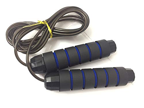 OVJ Bleu Fitness Corde à sauter d'entraînement PVC fil d'acier roulement corde