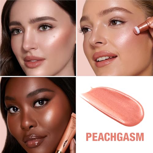 Image of Charlotte Tilbury Beauty Light Wand Liquid Highlighter Makeup - Soft-Focus Highlighter & Blush for Cheeks - Pearlescent, Weightless Radiant Finish