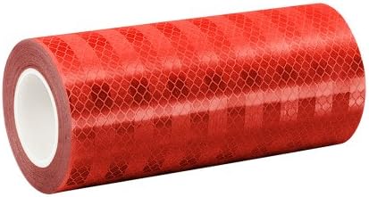 3M 3432 Red Micro Prismatic Sheeting Reflective Tape – 6 in. X 15 ft. Non Metalized Adhesive Tape Roll. Safety Tape