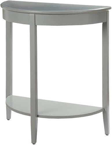Acme Justino - Mesa consola de madera con estante inferior en color gris