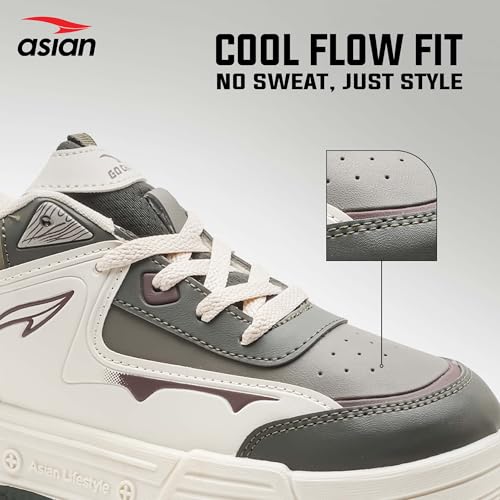 Image of ASIAN Lifestyle-02 Men's Stylish Sneakers | Comfortable Sporty Sneakers with PU Upper & Cushioned Insole | Ideal for Gym, Walk, Travel, & Casual Wear