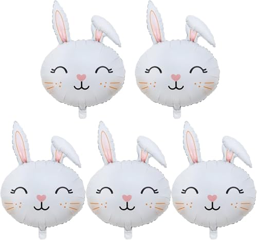 Ballon Lapin Pâques 5 Pièces Décoration Intérieur Extérieur Fête de Pâques et Anniversaire Enfants
