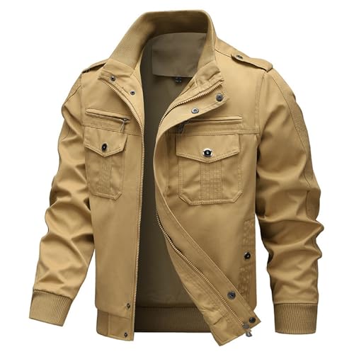 Chaqueta de entretiempo para hombre, chaqueta de primavera con cremallera, chaqueta clásica universitaria, cortavientos, para el tiempo libre, para el tiempo libre, chaqueta de piloto, chaqueta de