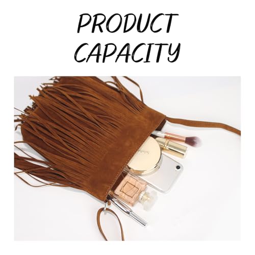 Bolso cruzado con flecos para mujer estilo boho miniatura 5