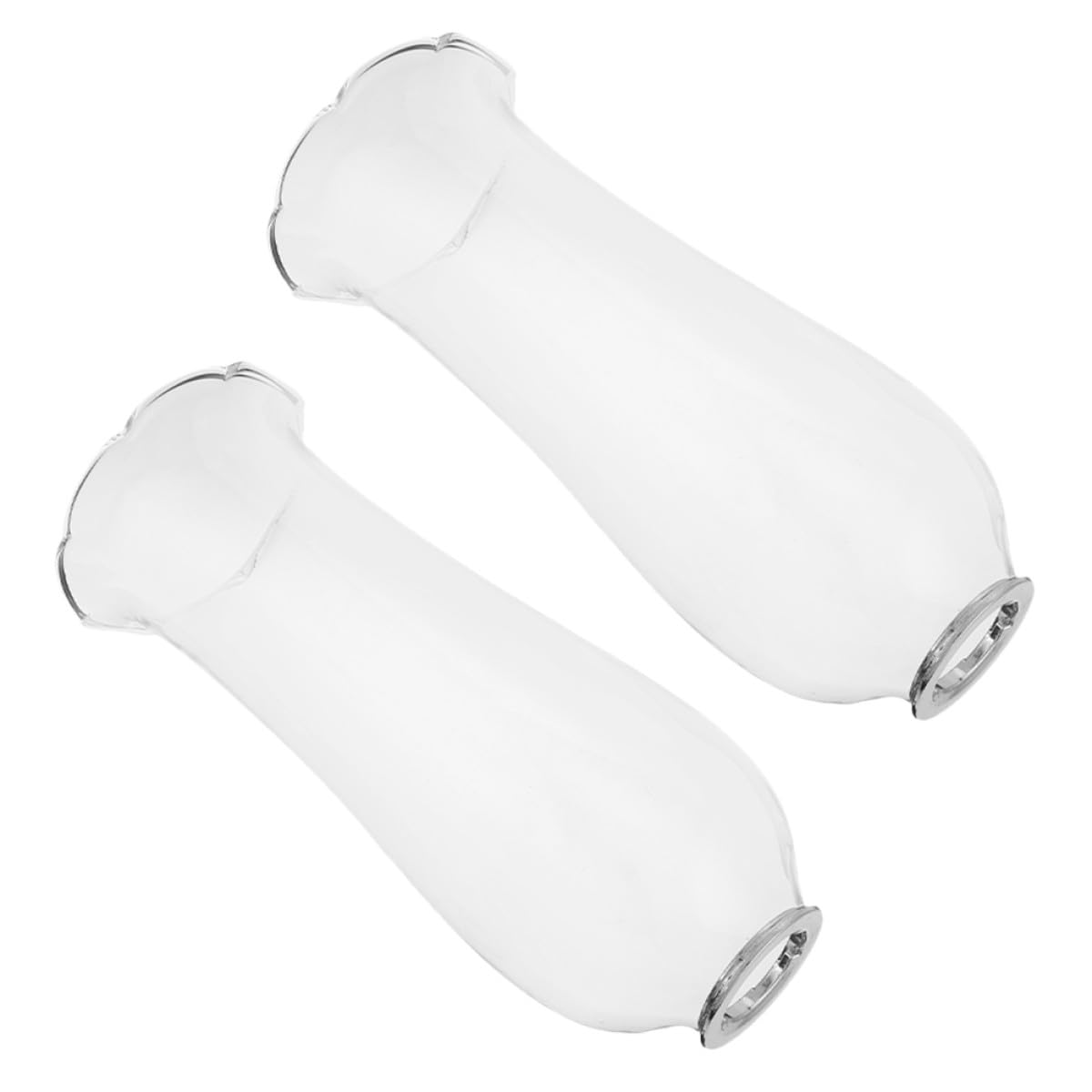 Bougeoirs en verre de 85 x 21 cm pour lampe à pétrole et cheminée de rechange en lot de 2