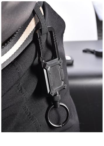 Porte-clés antivol en métal rétractable pour ceinture et sac à dos