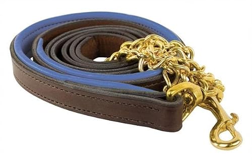 PERRI'S Padded Leather Lead with Chain