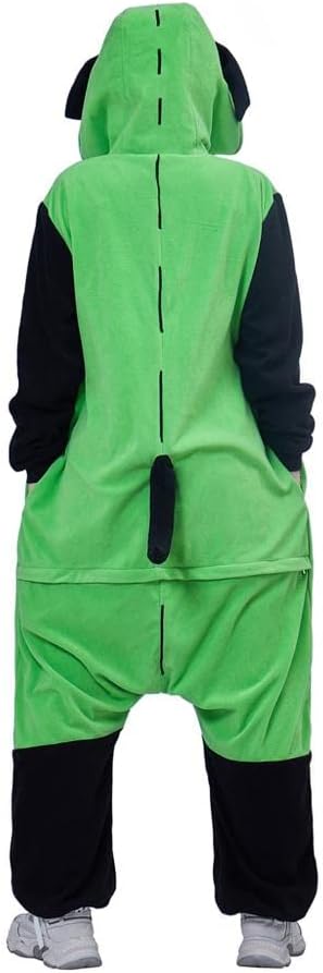 MyheroCos Adult Green Cosplay Costume Onesie Pajamas for Women Men - Image 5
