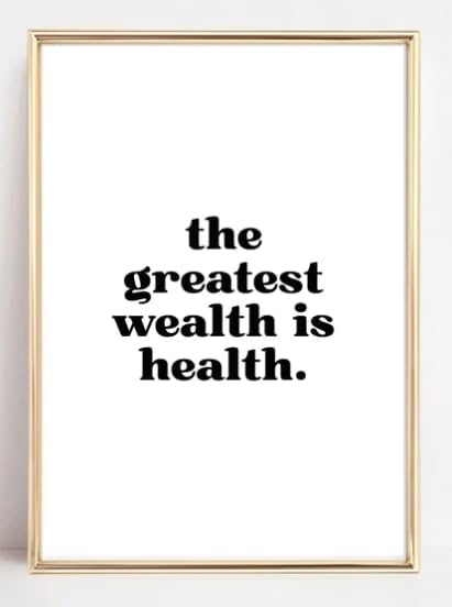 ShopHaven The Greatest Wealth is Health, Motivational Inspirational Poster, 8x10 Wall Art Print, Home gym decor, Luxury home gym art, Workout room decor, Motivational sports quote (Unframed) 3 ShopHaven The Greatest Wealth is Health, Motivational Inspirational Poster, 8x10 Wall Art Print, Home gym decor, Luxury home gym art, Workout room decor, Motivational sports quote (Unframed)