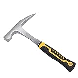 ロックピックハンマー グリップ付 ハンマー 岩石採掘用 溶接 ノロ ポインテッドヘッド 点検 ピッケルタイプ 採掘 工具