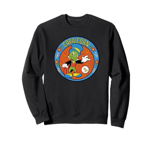 Sweat Pinocchio Disney Capricorne : Jiminy Cricket brodé pour un style casual