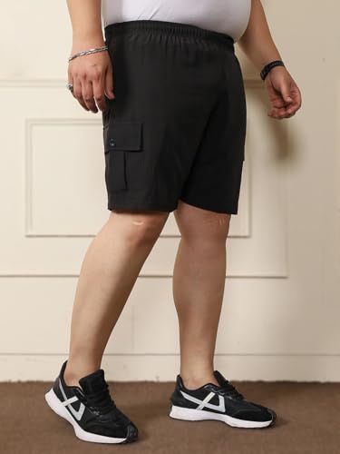 Image of Bigbanana Plus Size Men's Regular Fit Solid Shorts