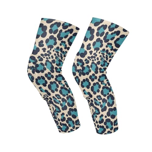 Sanluoli Leopard Skin Teal Knee Brace