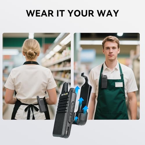 Retevis RT22 Walkie Talkies Rechargeable Hands Free 2 Way Radios Two-Way Radio(6 Pack) with 6 Way Multi Gang Charger - Image 5