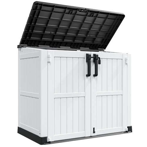 LHBcraft Outdoor Storage Cabinet 36 Cu Ft with Lockable Doors, Portable...
