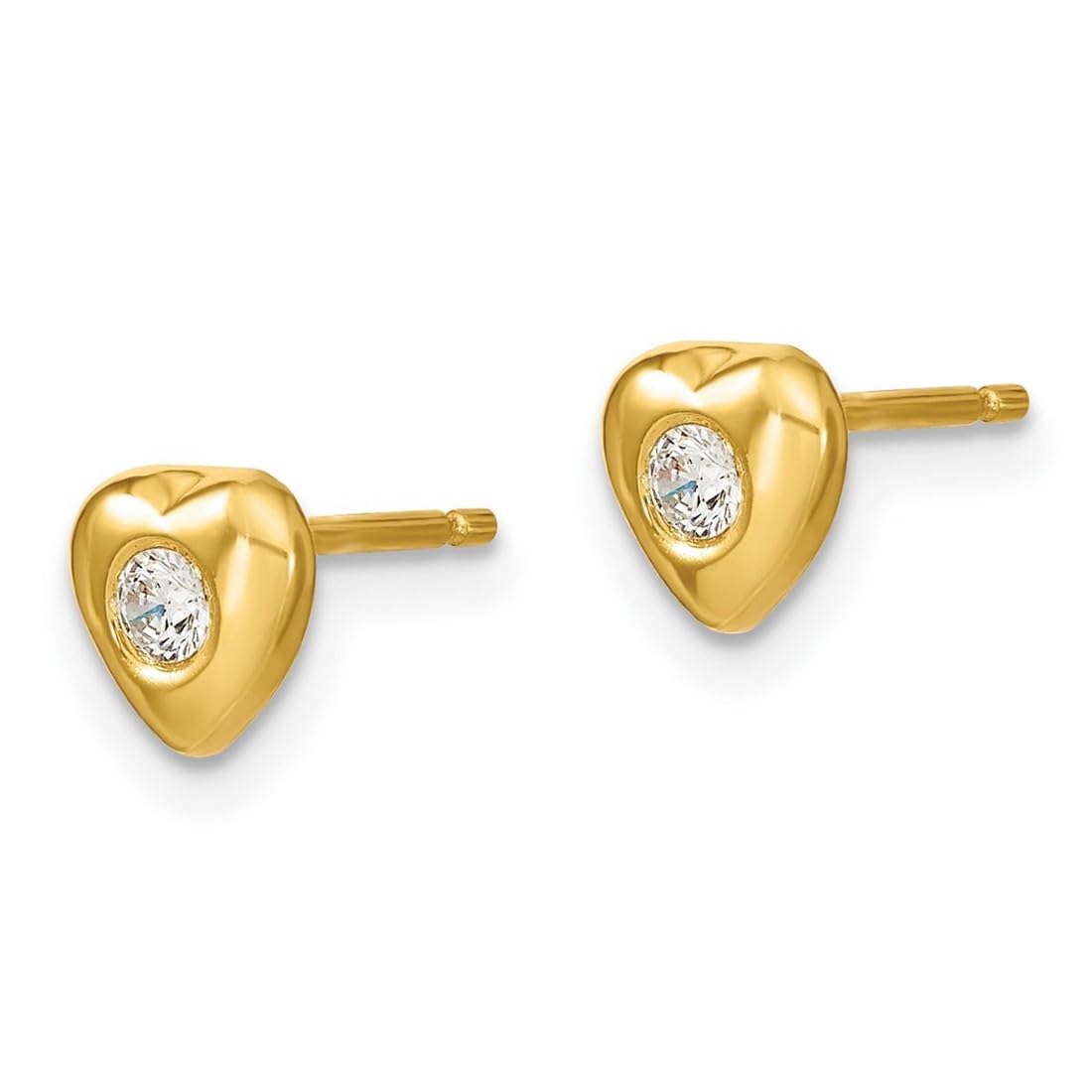 Set aus Halskette und Ohrringen aus 925er Sterlingsilber und goldfarbenem Zirkonia, für Jungen oder Mädchen, 36 cm, One Size, Cubic Zirkonia Edelstein Gold, Zirkonia