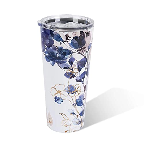 24 Oz Tumbler With Lid, Stainless Steel Vacuum Insulated Tumbler, Travel Mug, Coffee Ice Cup For Home Office Travel (Watercolor Florals ) #TOP27