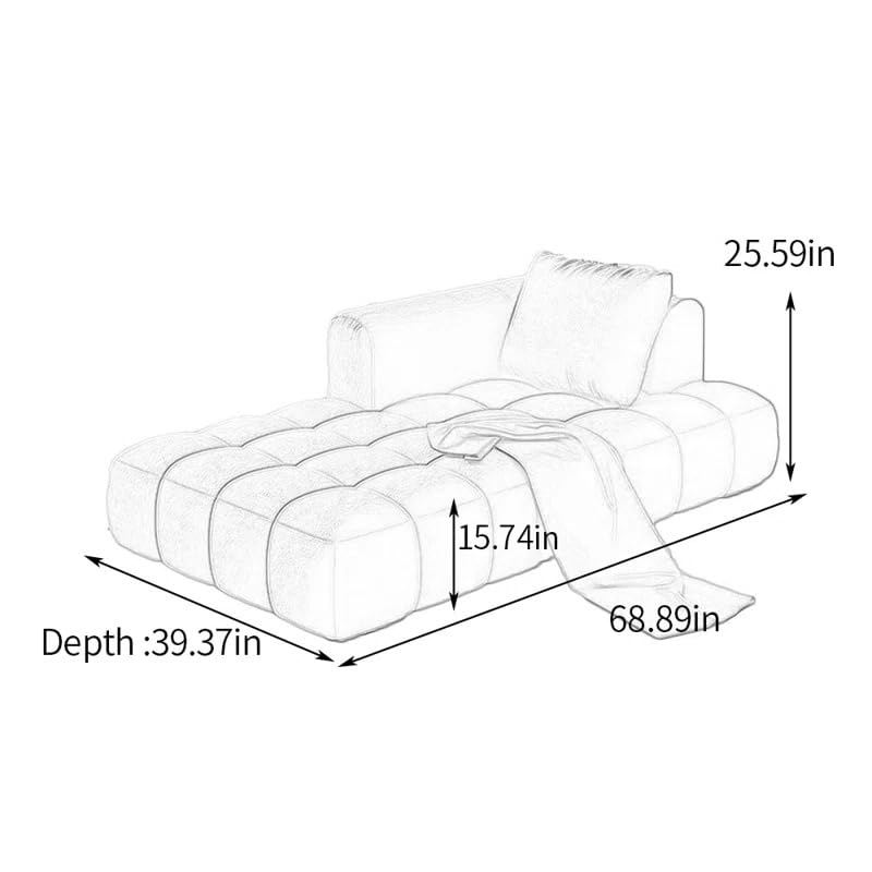 Image of LEGACY OF COMFORT Azure Solid Wood Frame Indoor Chaise Lounges Upholstered Chaise Lounge for Living Room (Right Hand Side, Green)