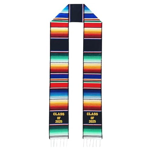 Authentic Black Mexican Graduation Sash Class of 2023, Hispanic Serape Stole, Class of 2023 Graduation Serape Sash Scarf