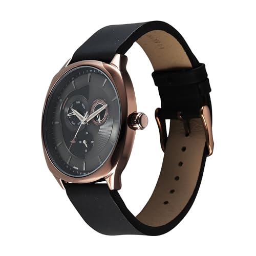 Image of Fastrack TIK Tok 5.0 Quartz Black Shaped Dial Men's Watch | Leather Strap Material | Watches for Men Analog - 3330QL01