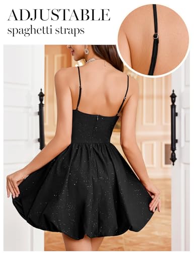 Aupuls Bubble Homecoming Dress for Teens Short Cute Cocktail Dresses Women Sequin for Birthday Party3