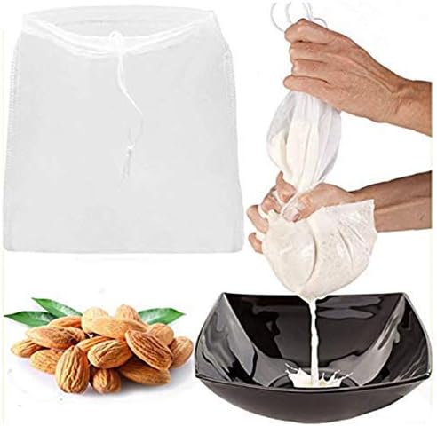The Amazing Nut Milk Bag /3 Packs Large (12"x10") Strong Reusable Food Grade Cheesecloth|Reusable Strainer for Almond Milk, Oat Milk, Juicing, Yogurt, Cheese Making, Cold Brew Coffee