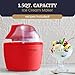 Americana EIM-1400R 1.5 Qt Freezer Bowl Automatic Easy Homemade Electric Ice Cream Maker, Ingredient Chute, On/Off Switch, No Salt Needed, Creamy Ice Cream, Gelato, Frozen Yogurt, Sorbet, Recipe Book